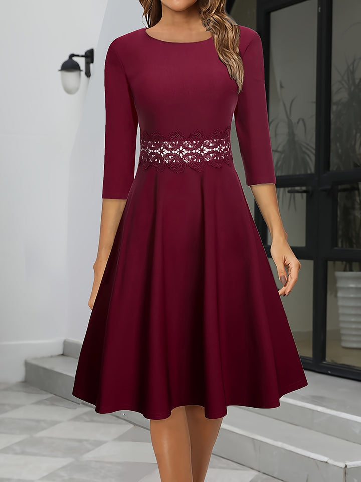 Langärmliges Cocktailkleid Für Damen | Midi