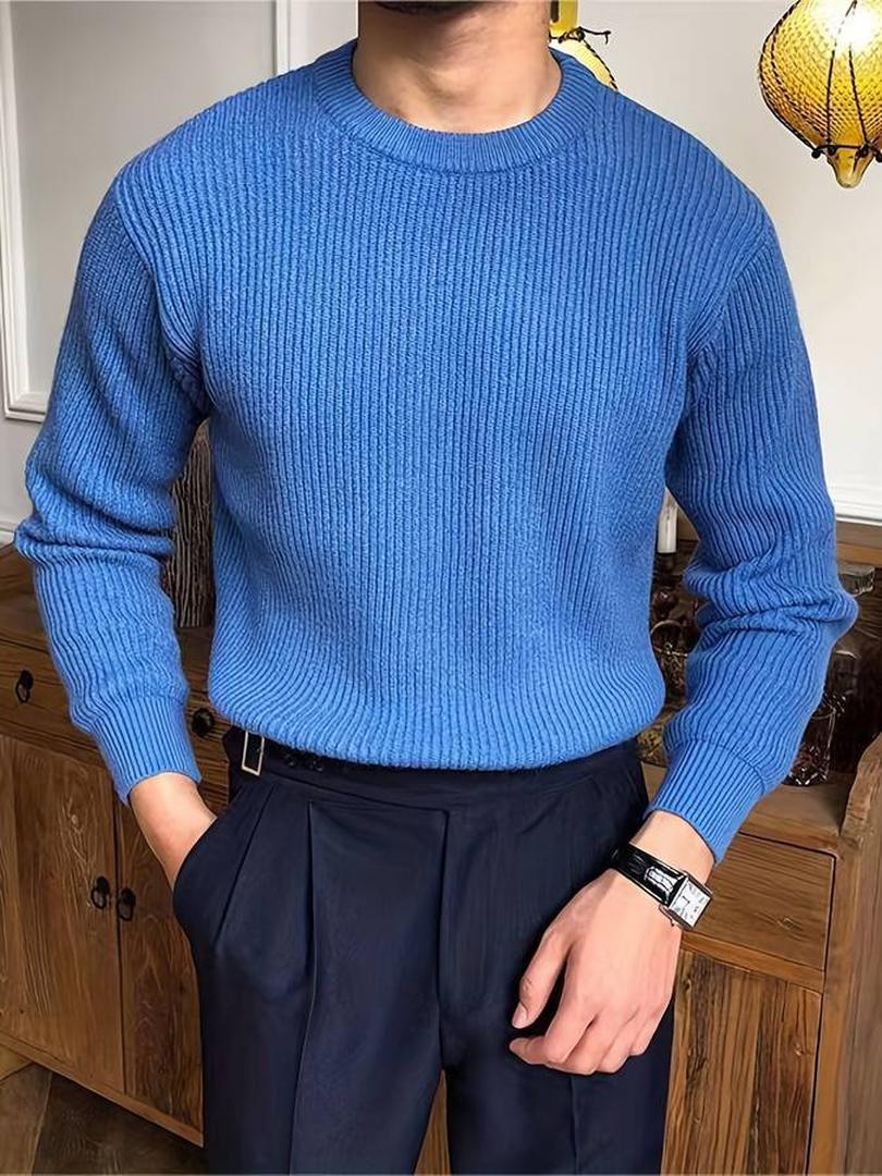 Stylischer Gerippter Pullover Für Herren | Winter