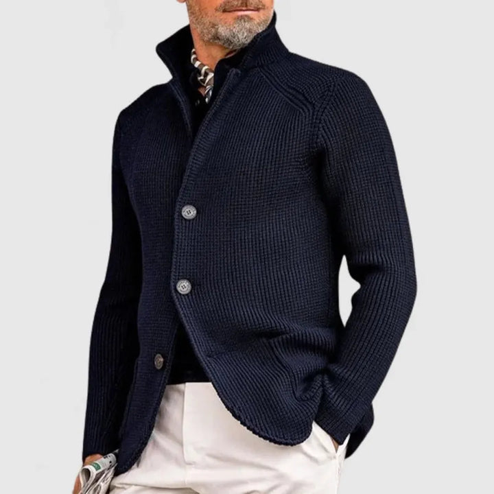 Klassischer Gerippter Cardigan Für Herren | Winter