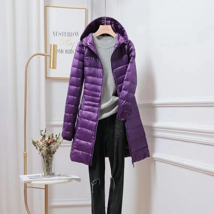Damen Kapuzen Daunenjacke | Lang