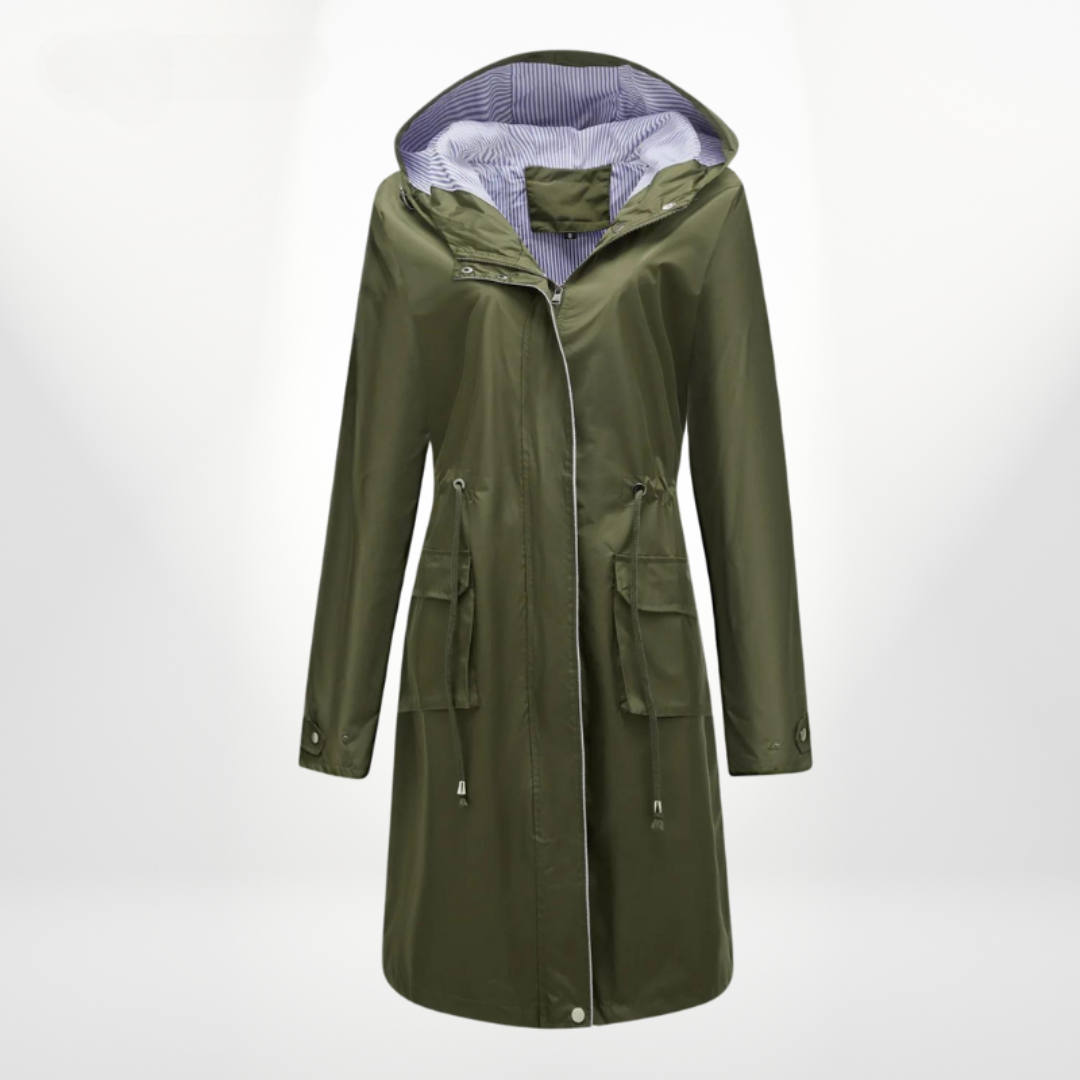 Damen Winter Trenchcoat Mit Kapuze | Lang