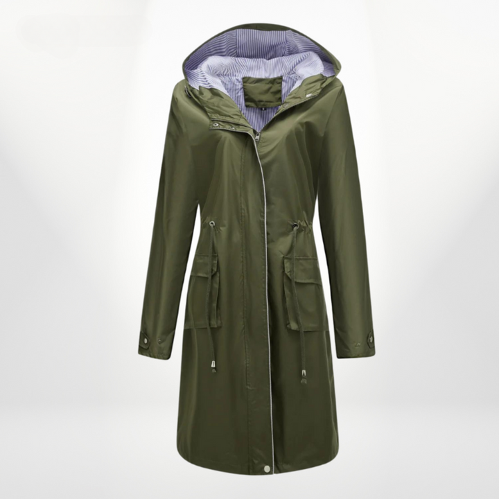 Damen Winter Trenchcoat Mit Kapuze | Lang