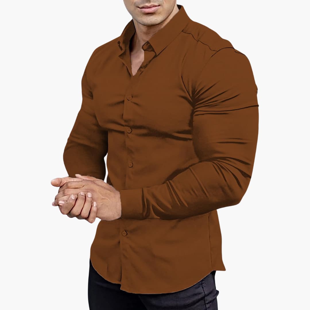 Herren Langarmhemd | Slim Fit