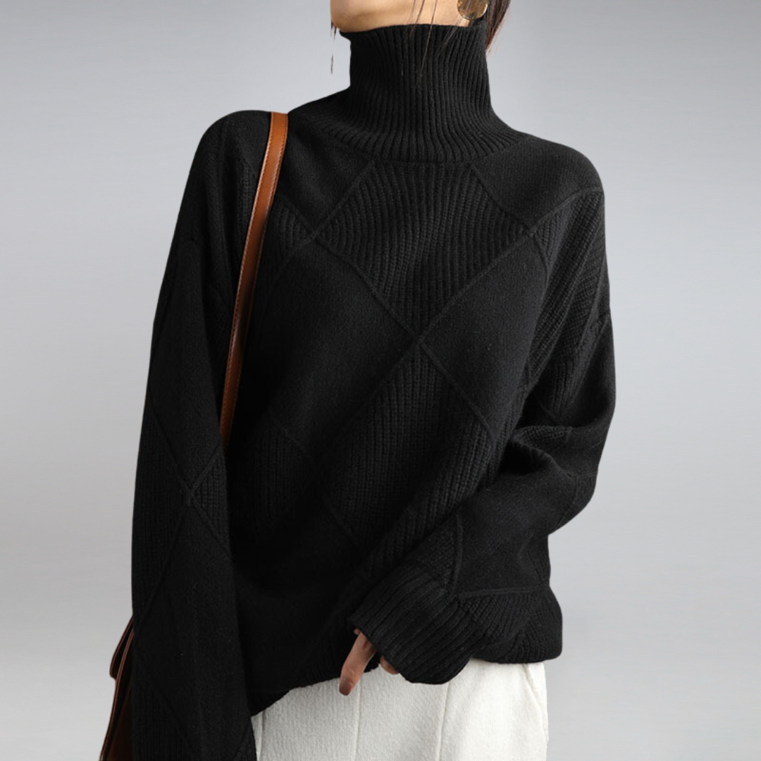 Langärmliger Pullover Für Damen | Rollkragen