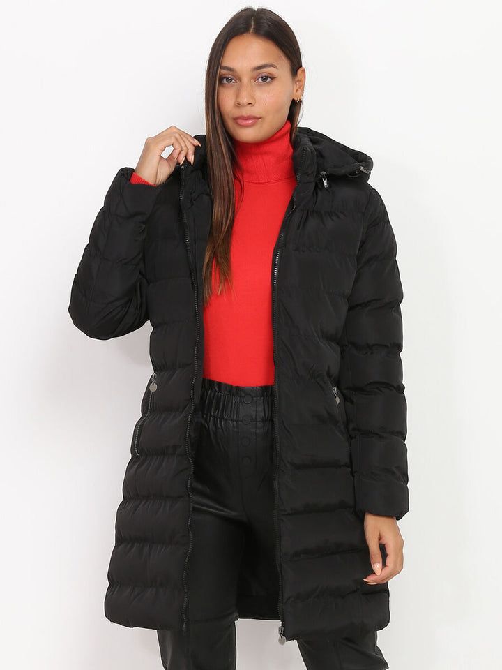Damen Daunen Winterjacke Mit Kapuze | Reißverschluss