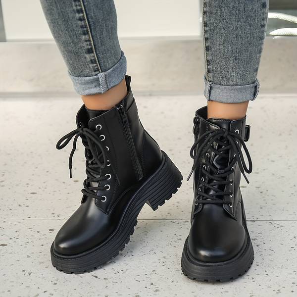 Damen Lederstiefel | Zum Schnüren