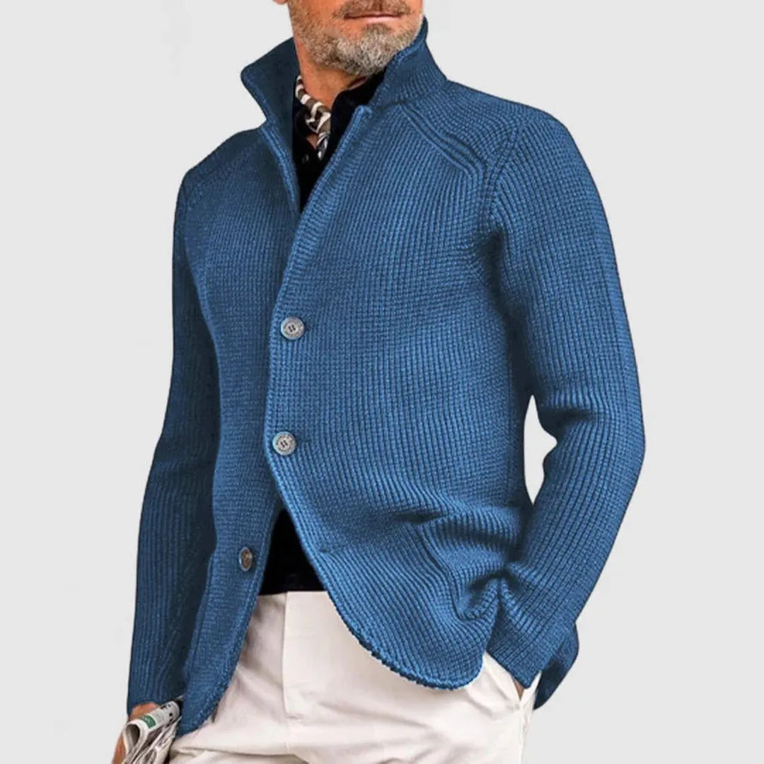 Klassischer Gerippter Cardigan Für Herren | Winter