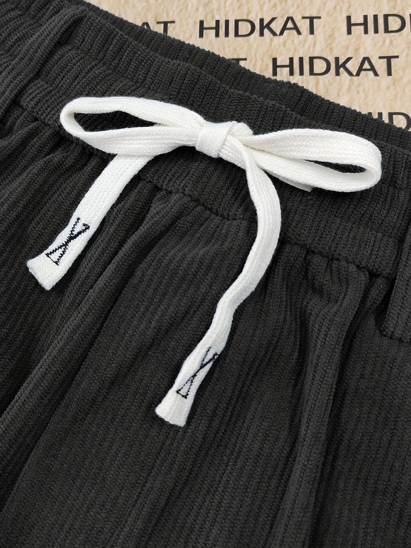 Herren Freizeit-Cordhosen | Verstellbarer Kordelzugbund