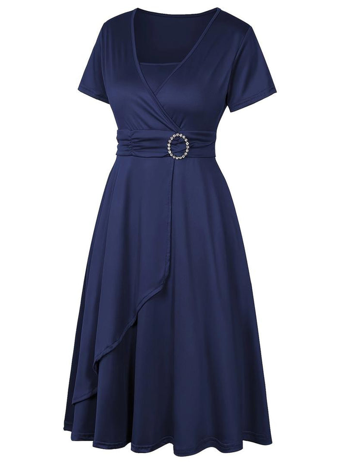 Stilvolles Abendkleid Mit V-Ausschnitt Für Damen | Midi
