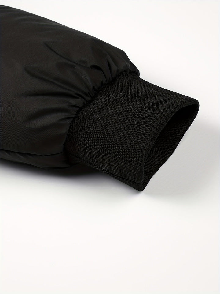 Herren Lässige Daunenjacke Mit Kapuze | Durchgehender Reißverschluss