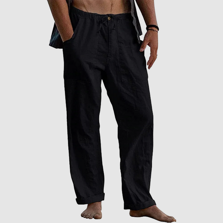 Herren Sommerhose mit Elastischem Bund und Taschen