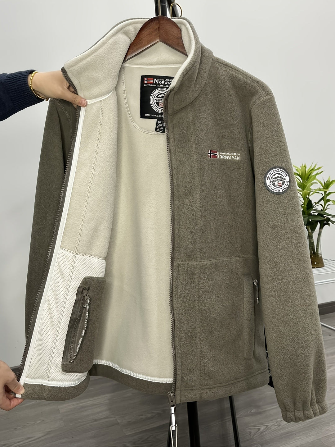 Herren Fleecejacke Für Draußen | Mit Kragen