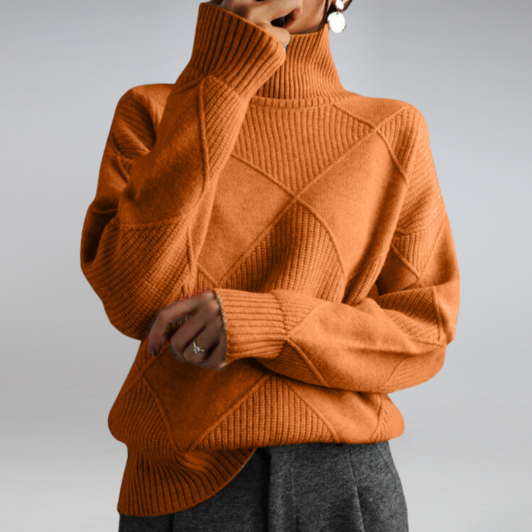 Langärmliger Pullover Für Damen | Rollkragen
