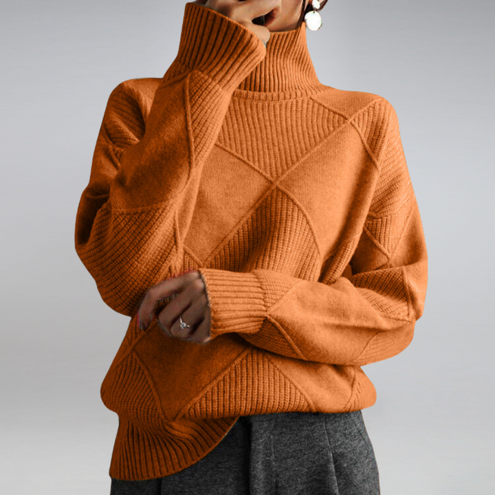 Langärmliger Pullover Für Damen | Rollkragen
