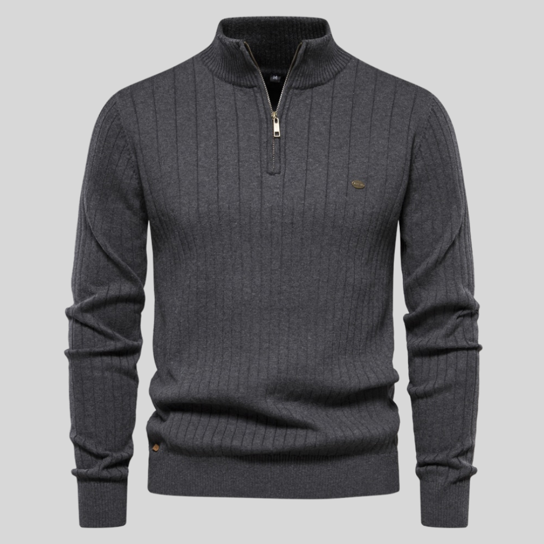 Herrenstrickpullover Mit Halbem Reißverschluss | Winter