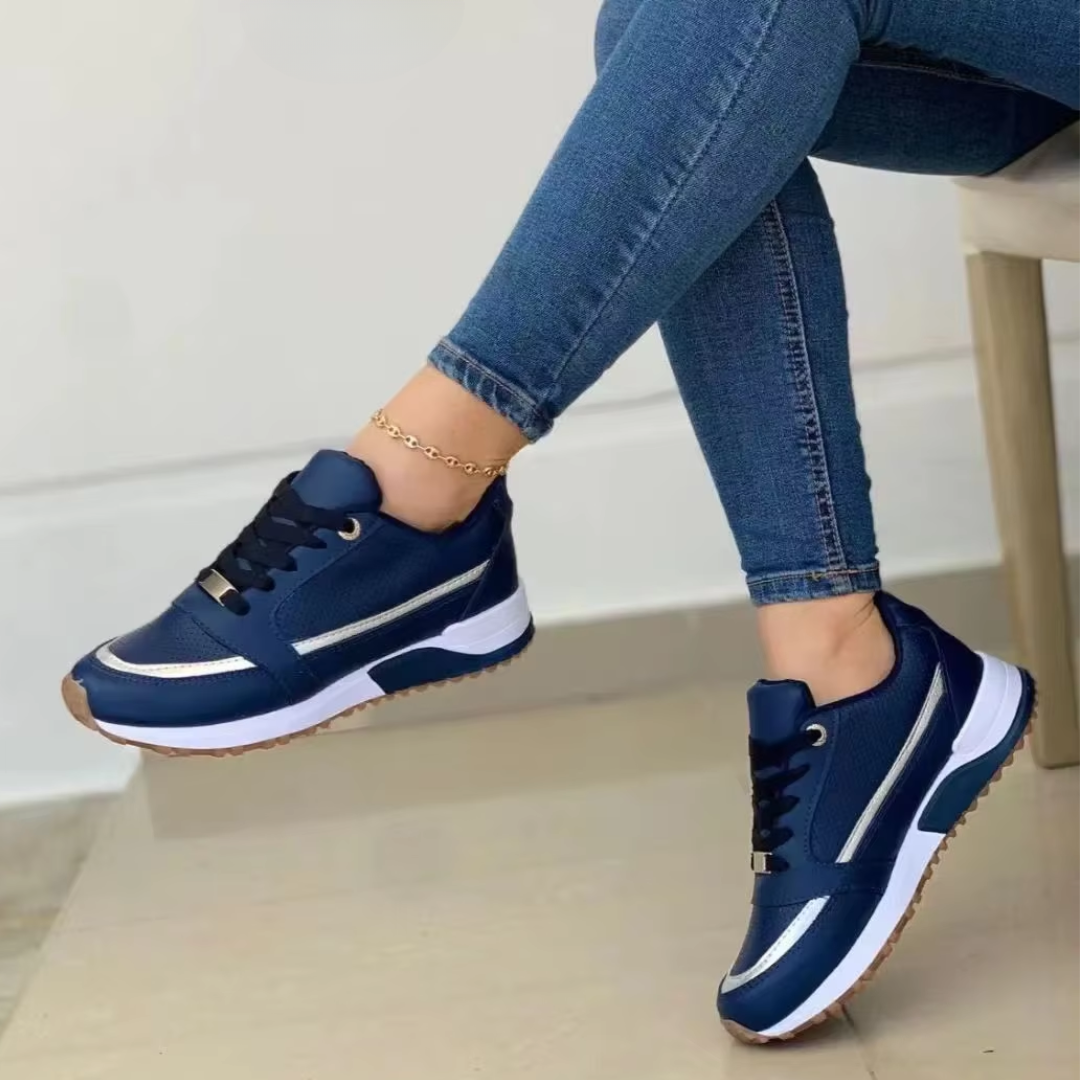 Damen Alle Jahreszeiten Niedriger Sneaker mit Schnürung Ausführung