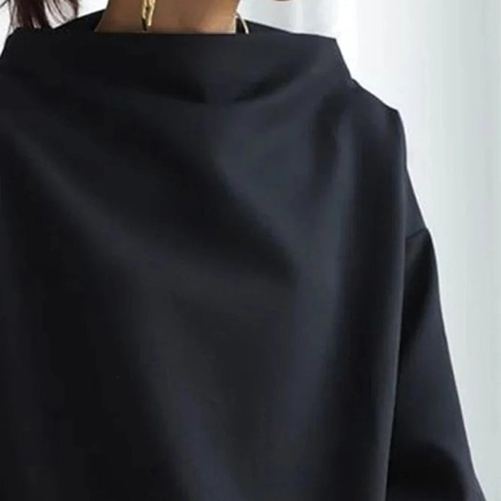 Damen Stilvoller Rollkragenpullover | Schwarz