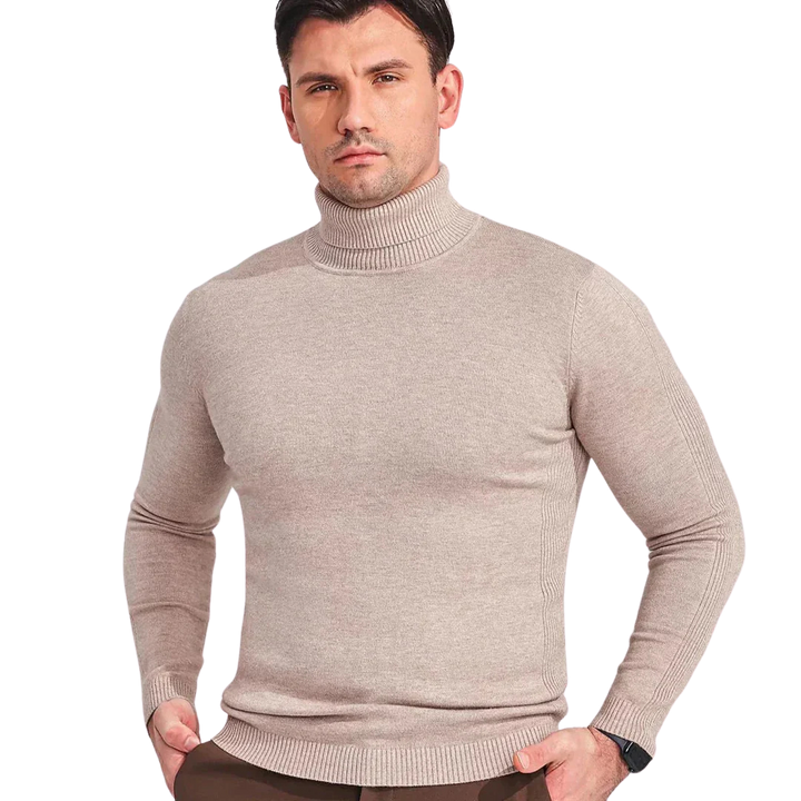 Klassischer Rollkragenpullover Für Herren | Langarm