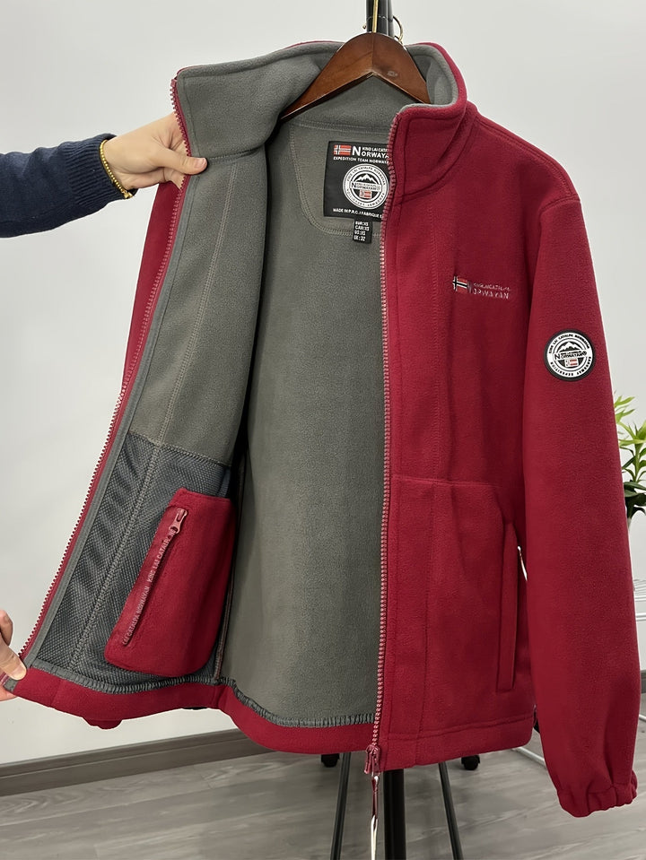 Herren Fleecejacke Für Draußen | Mit Kragen