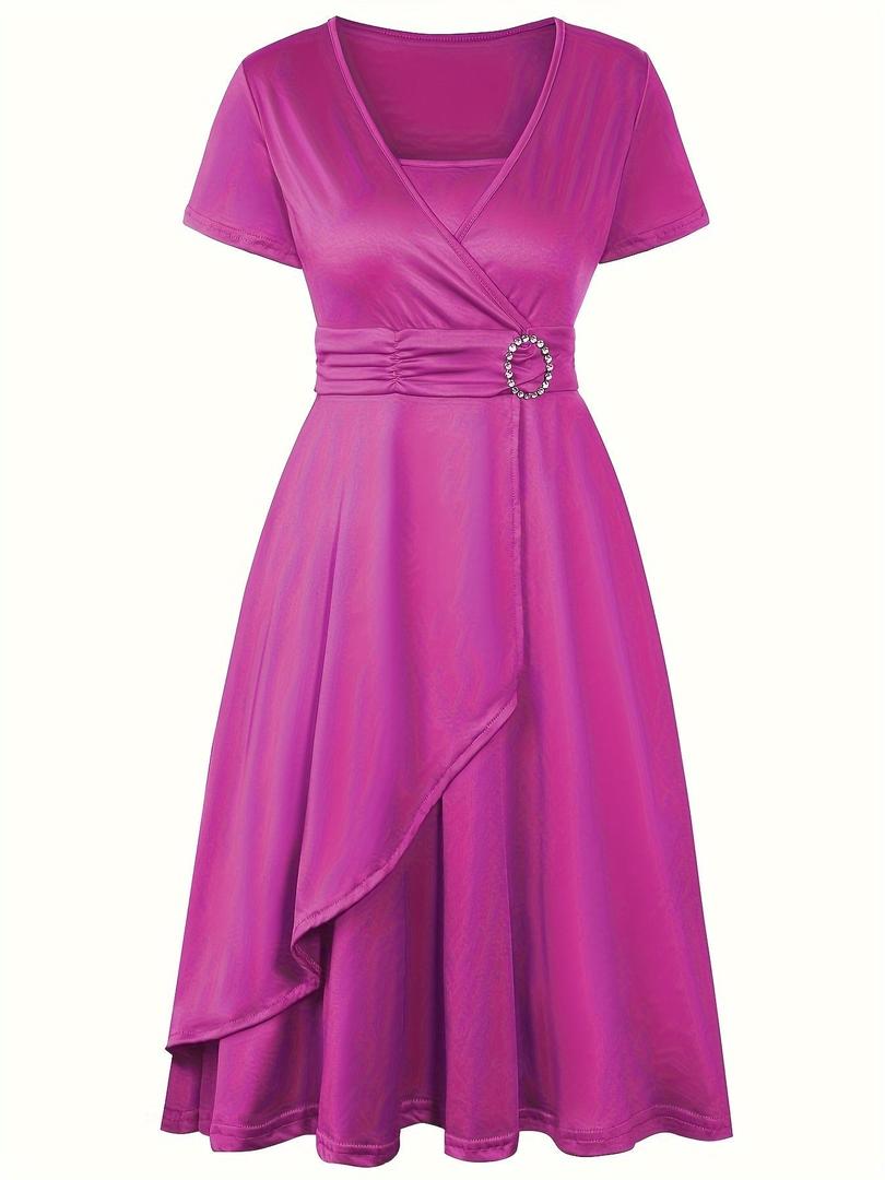 Stilvolles Abendkleid Mit V-Ausschnitt Für Damen | Midi