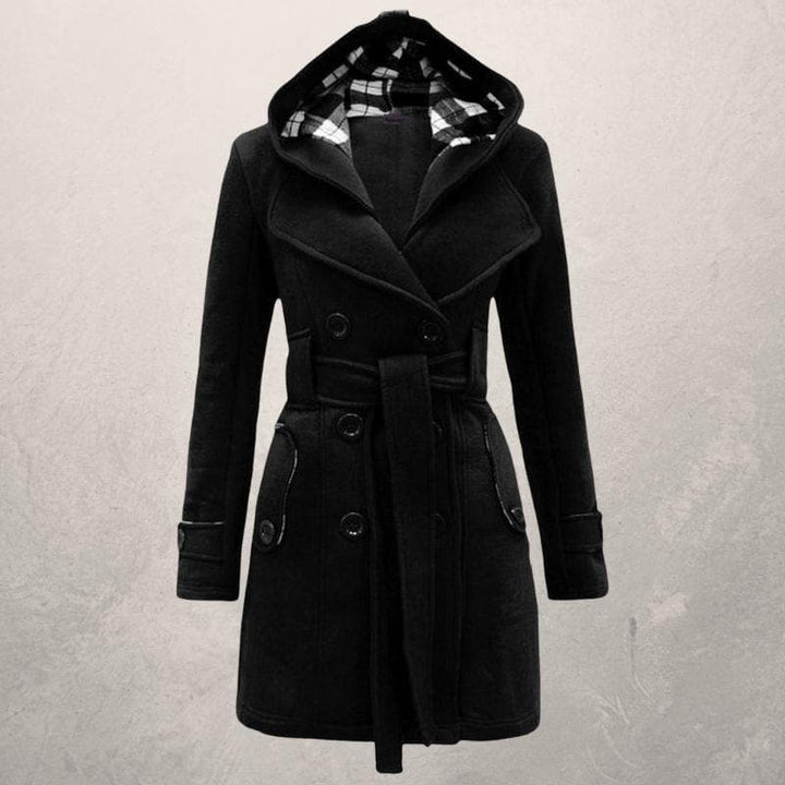 Damen Winter Zweireihiger Mantel | Mit Gürtel