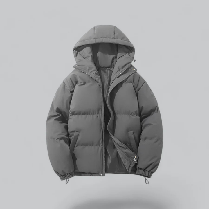 Unisex Daunenjacke Mit Kapuze Und Reißverschluss | Winter