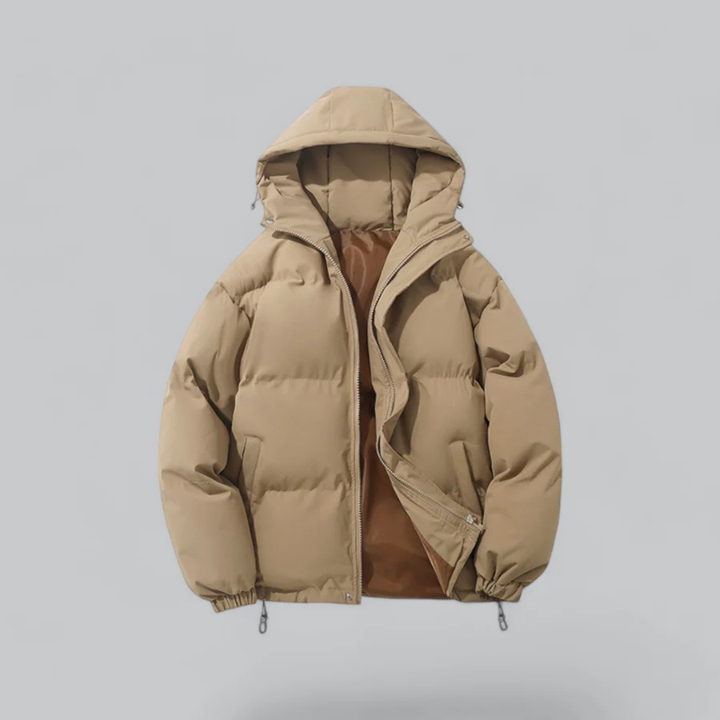 Unisex Daunenjacke Mit Kapuze Und Reißverschluss | Winter