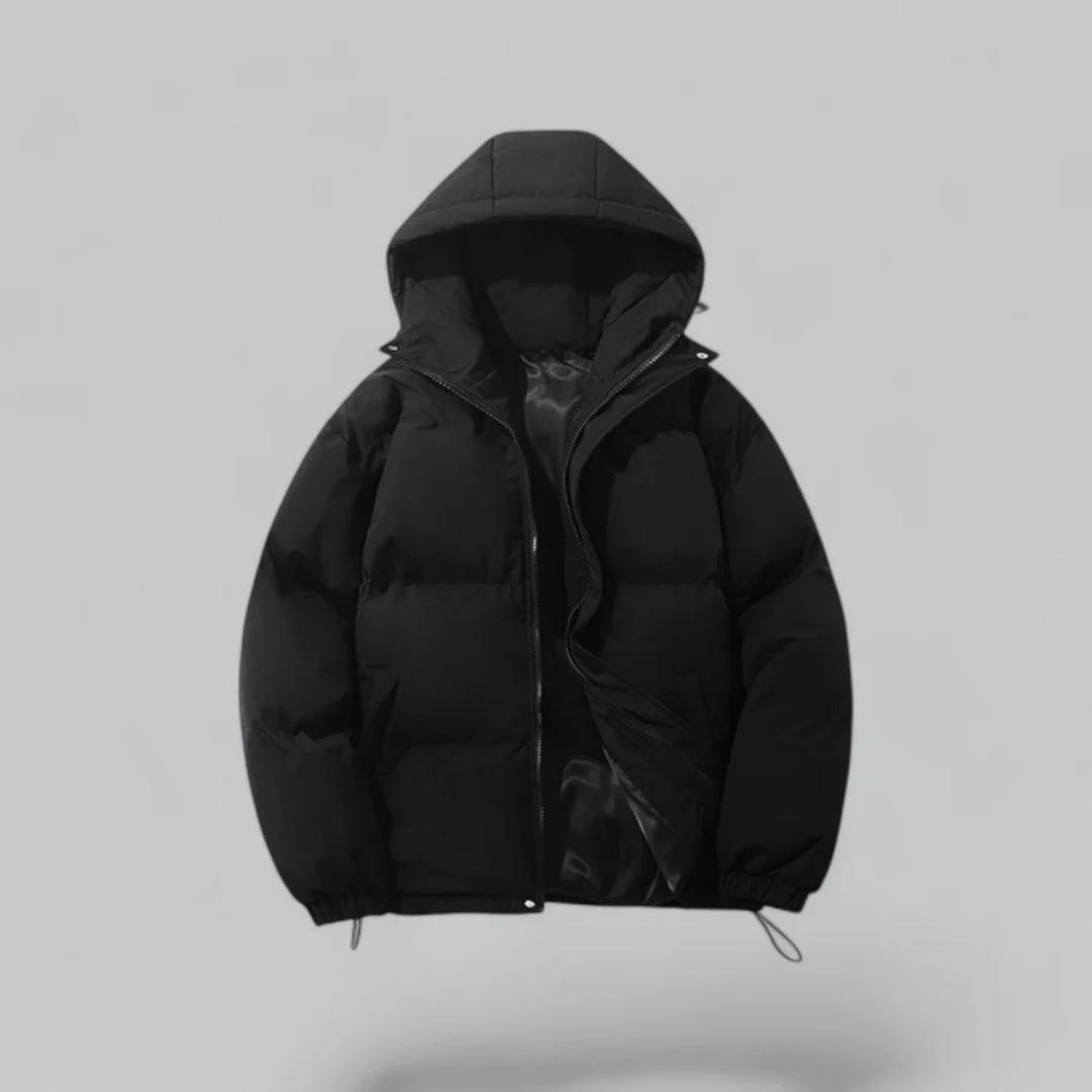 Unisex Daunenjacke Mit Kapuze Und Reißverschluss | Winter