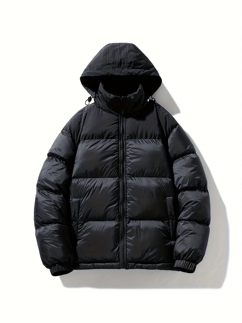 Unisex-Daunenjacke Mit Kapuze | Lange Ärmel