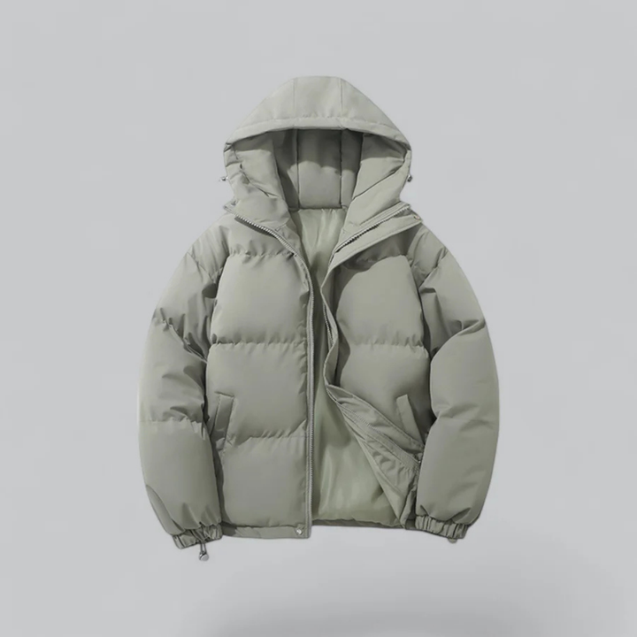 Unisex Daunenjacke Mit Kapuze Und Reißverschluss | Winter