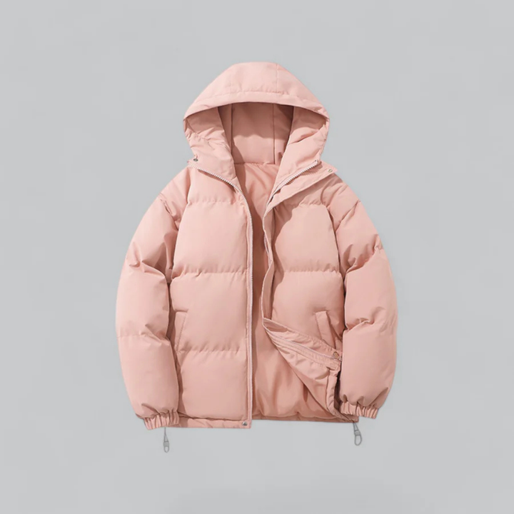Unisex Daunenjacke Mit Kapuze Und Reißverschluss | Winter