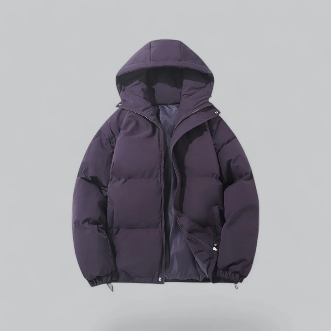 Unisex Daunenjacke Mit Kapuze Und Reißverschluss | Winter