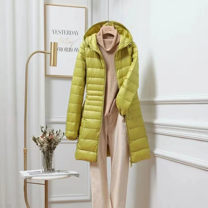Damen Kapuzen Daunenjacke | Lang
