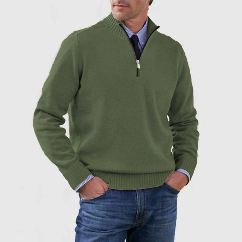 Herrenpullover Mit Halbem Reißverschluss | Langarm