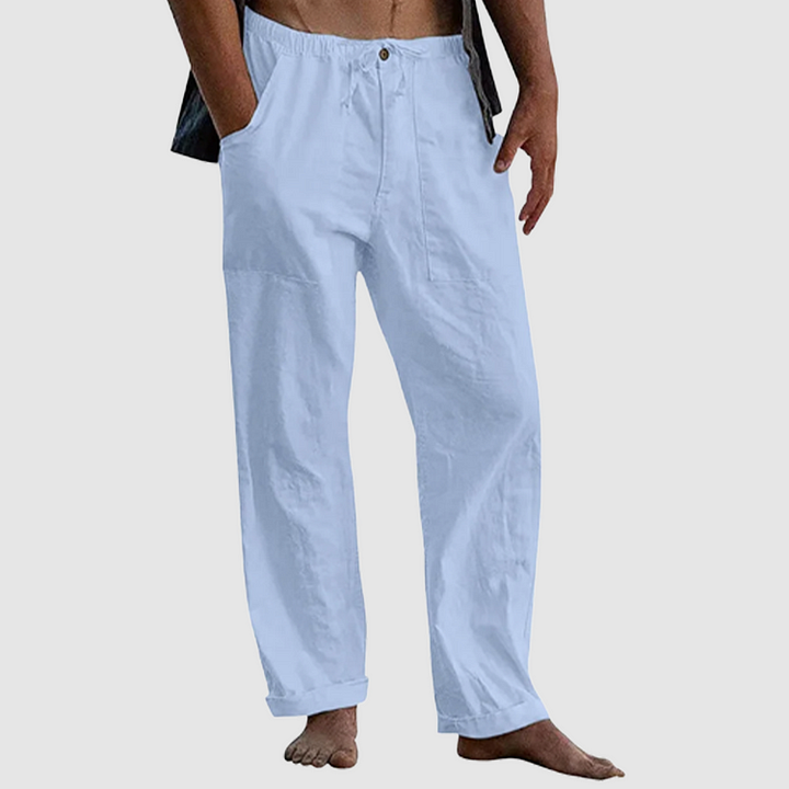 Herren Sommerhose mit Elastischem Bund und Taschen