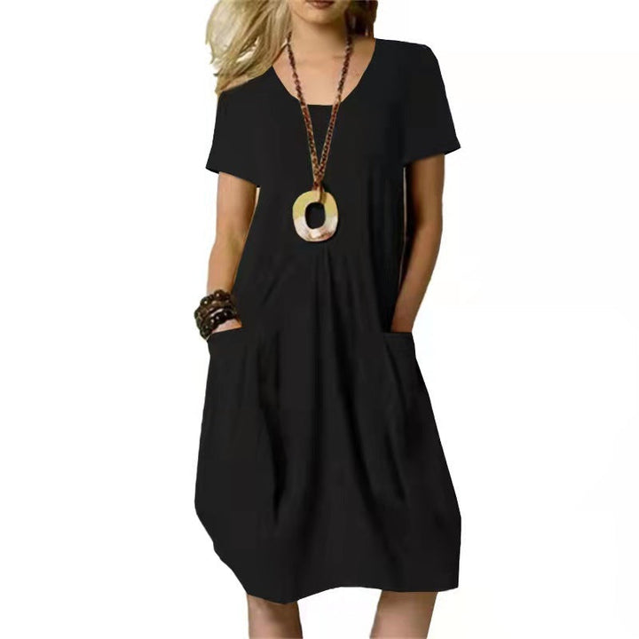 Damen Midikleid mit aufgesetzten Taschen