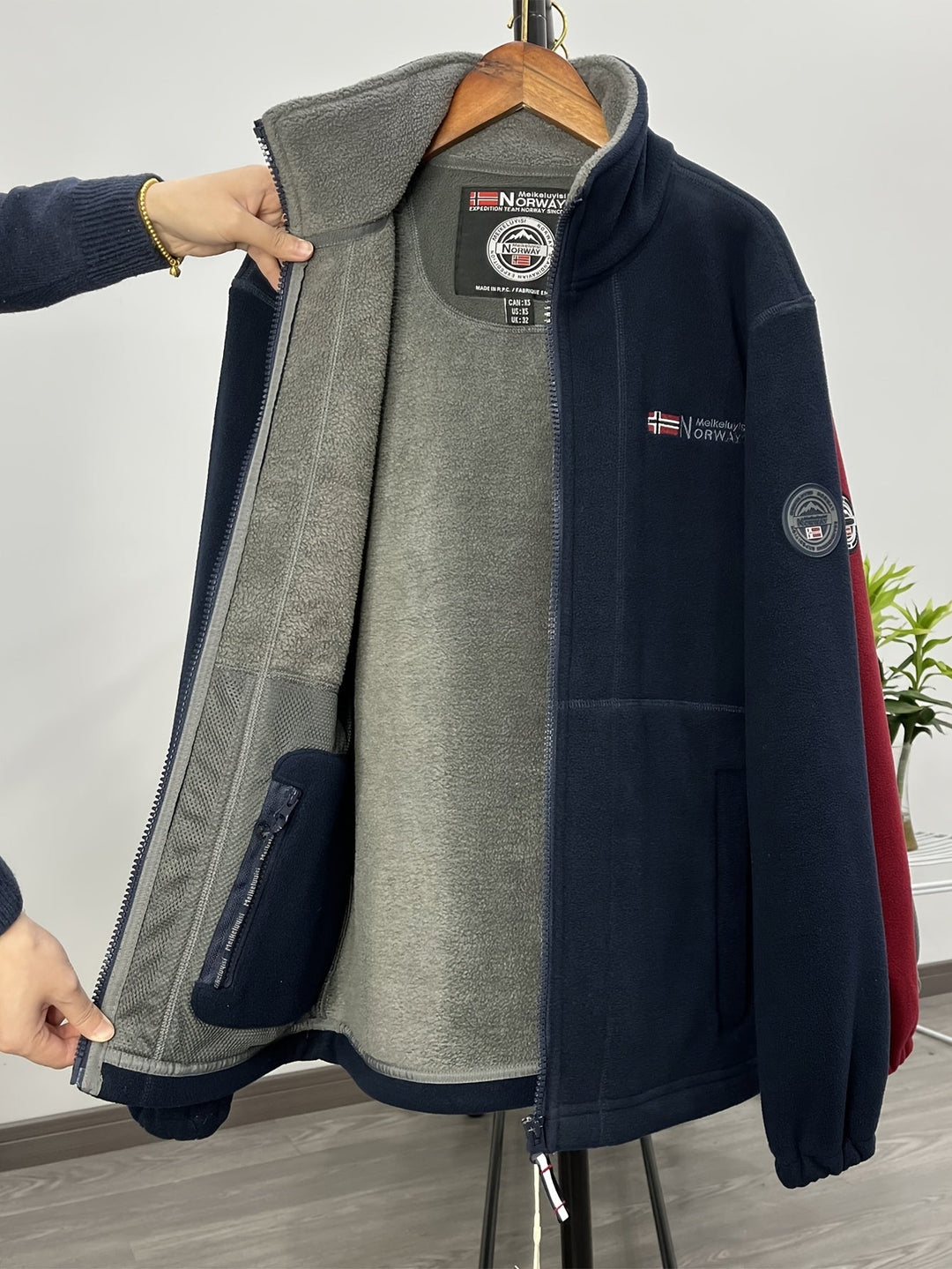 Herren Fleecejacke Für Draußen | Mit Kragen