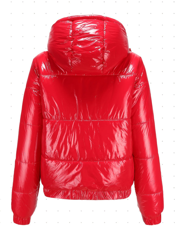 Damen Winter-Daunenjacke Mit Kapuze | Lange Ärmel