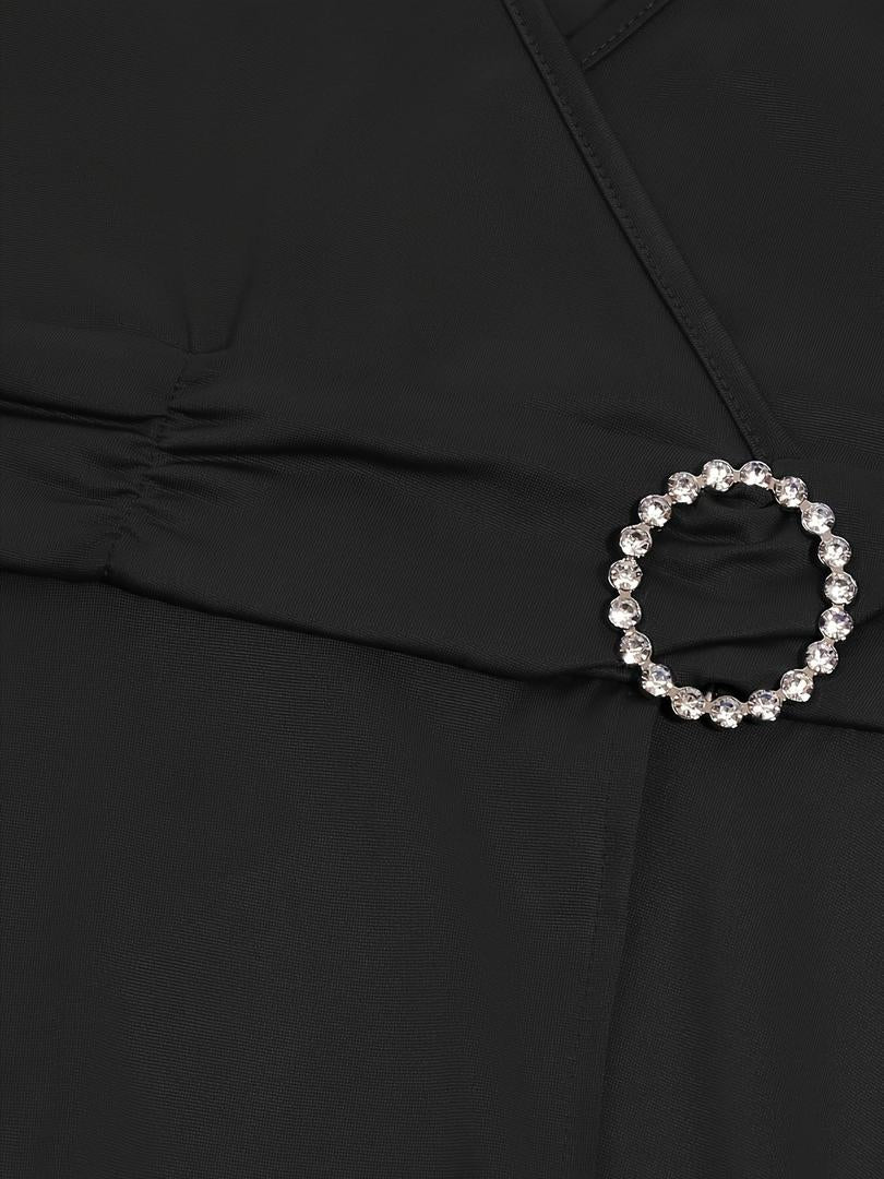 Stilvolles Abendkleid Mit V-Ausschnitt Für Damen | Midi