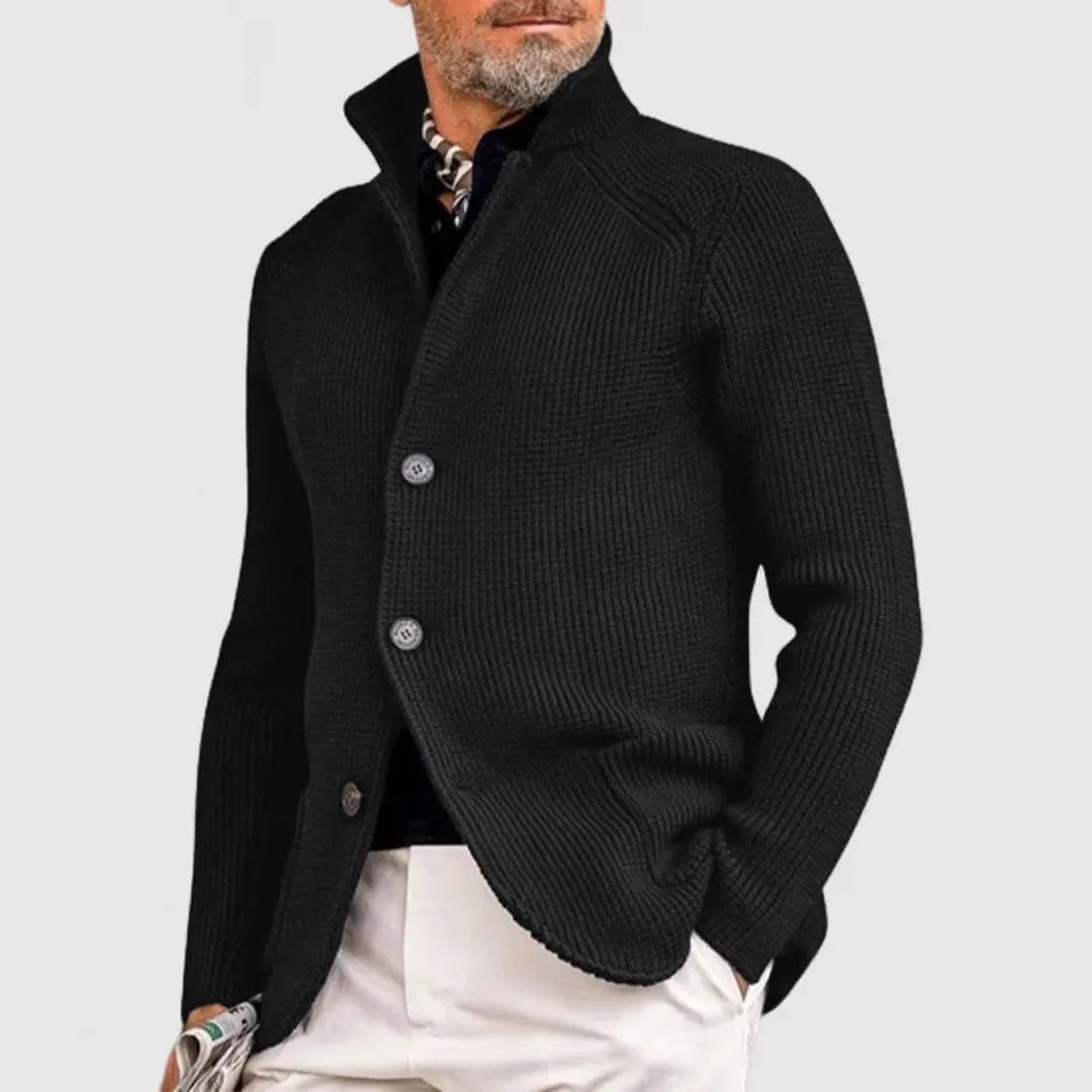 Klassischer Gerippter Cardigan Für Herren | Winter