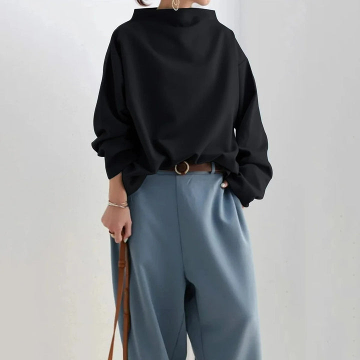 Damen Stilvoller Rollkragenpullover | Schwarz