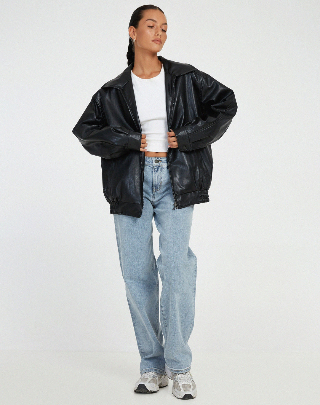 Lockere Lederjacke Für Damen | Winter