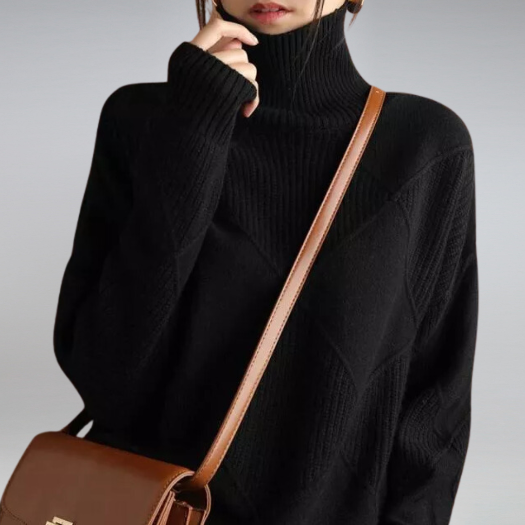 Langärmliger Pullover Für Damen | Rollkragen