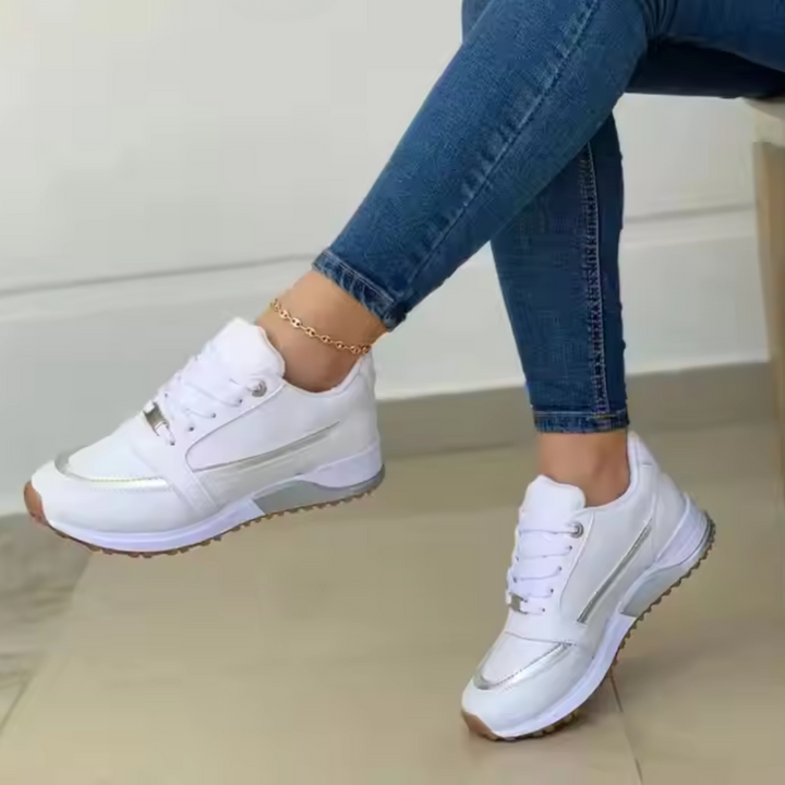 Damen Alle Jahreszeiten Niedriger Sneaker mit Schnürung Ausführung