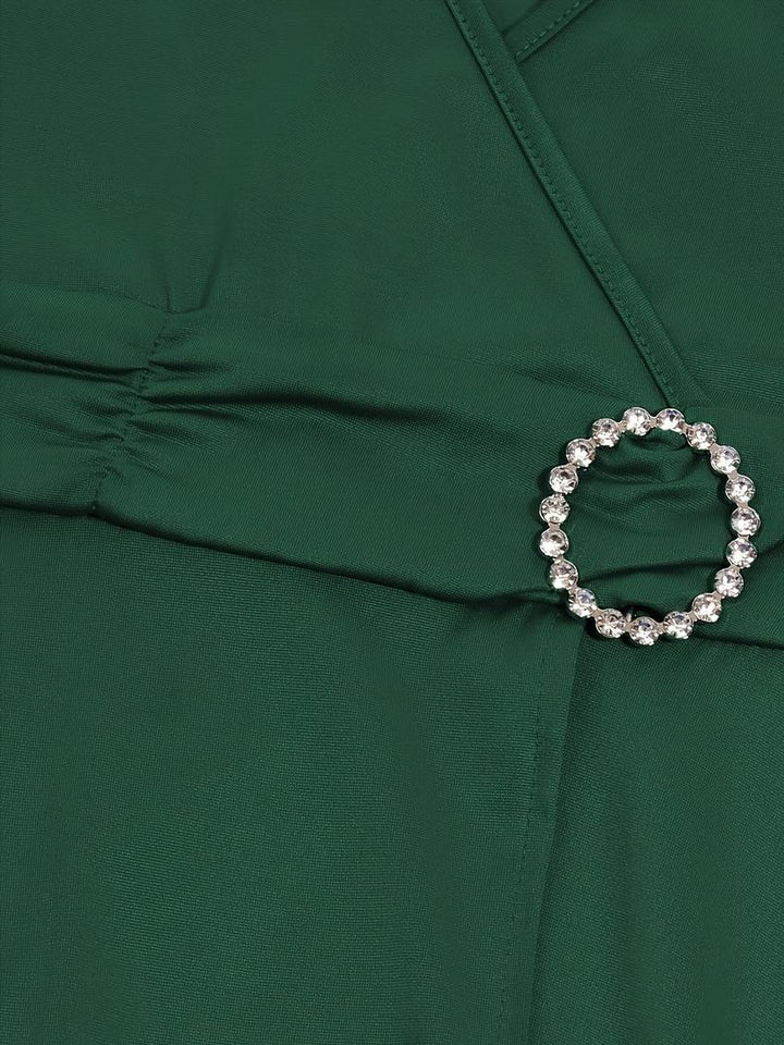 Stilvolles Abendkleid Mit V-Ausschnitt Für Damen | Midi