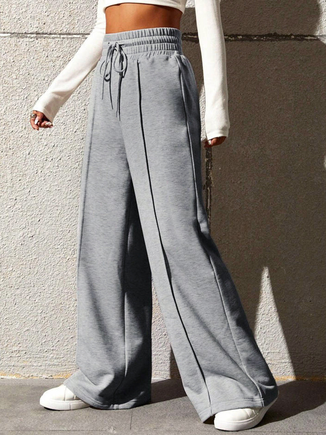 Lässige Hoch Taillierte Hose Für Damen | Mit Tasche