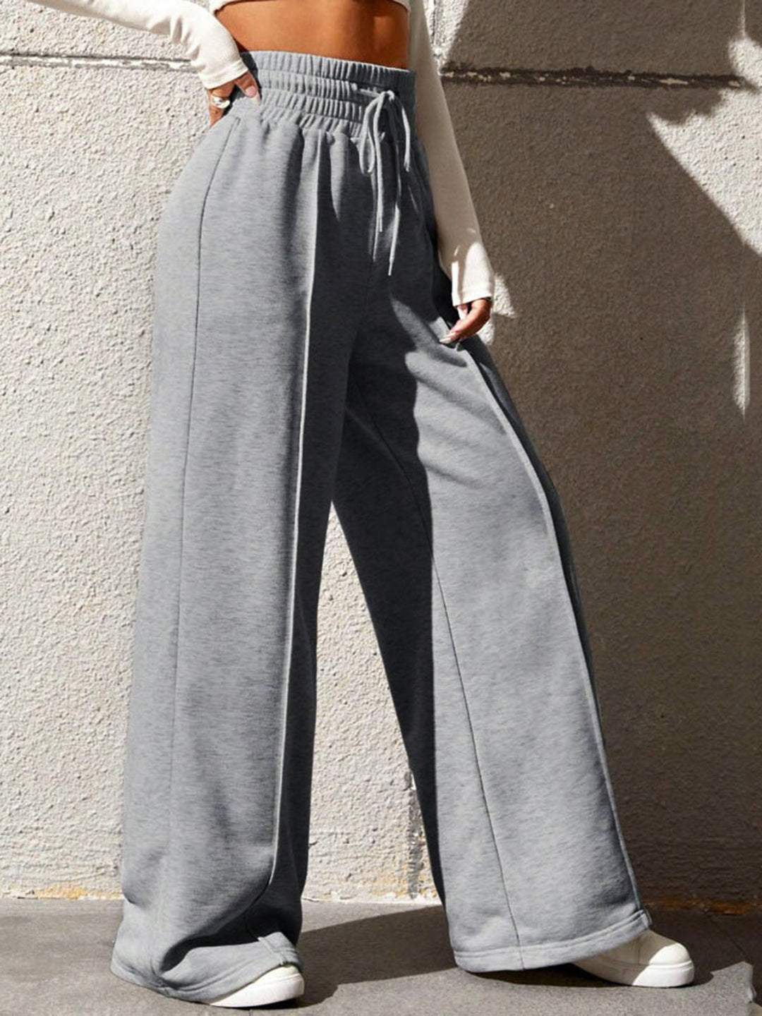 Lässige Hoch Taillierte Hose Für Damen | Mit Tasche