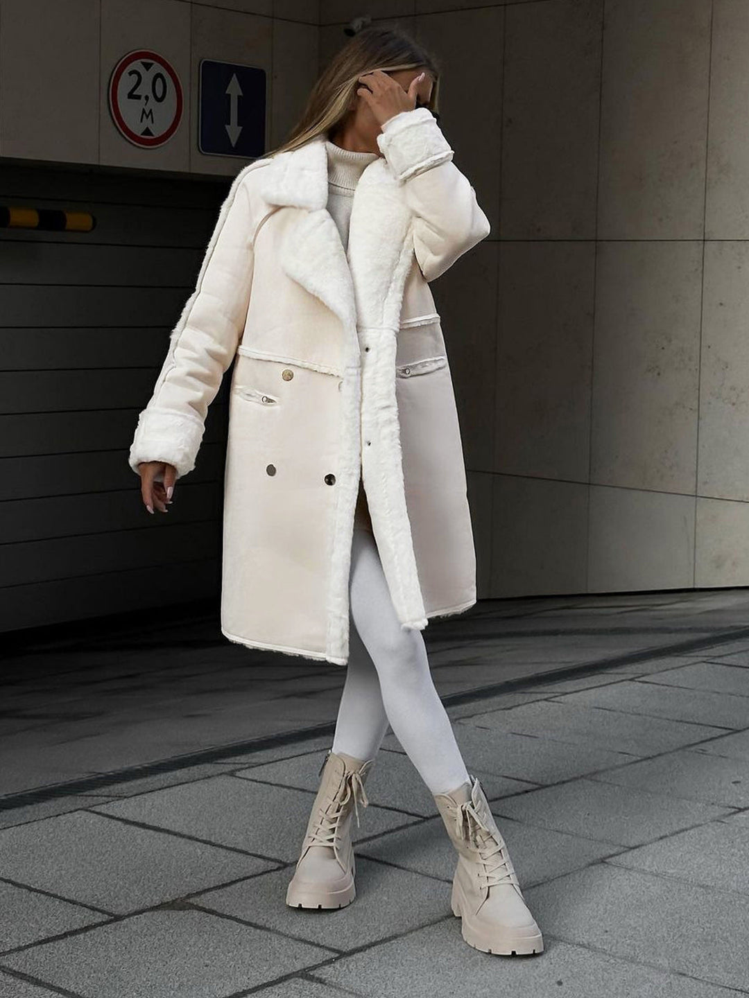 Lange Winter-Teddyjacke Für Damen | Lange Ärmel