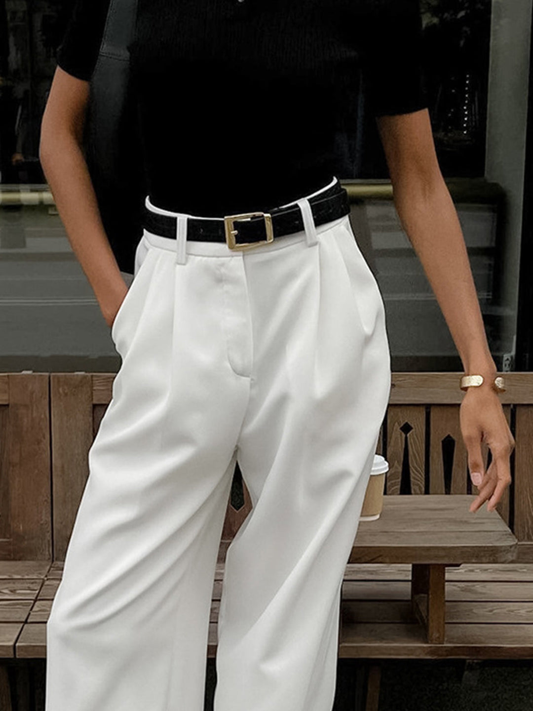 Damen Hose Mit Hoher Taille | Lang