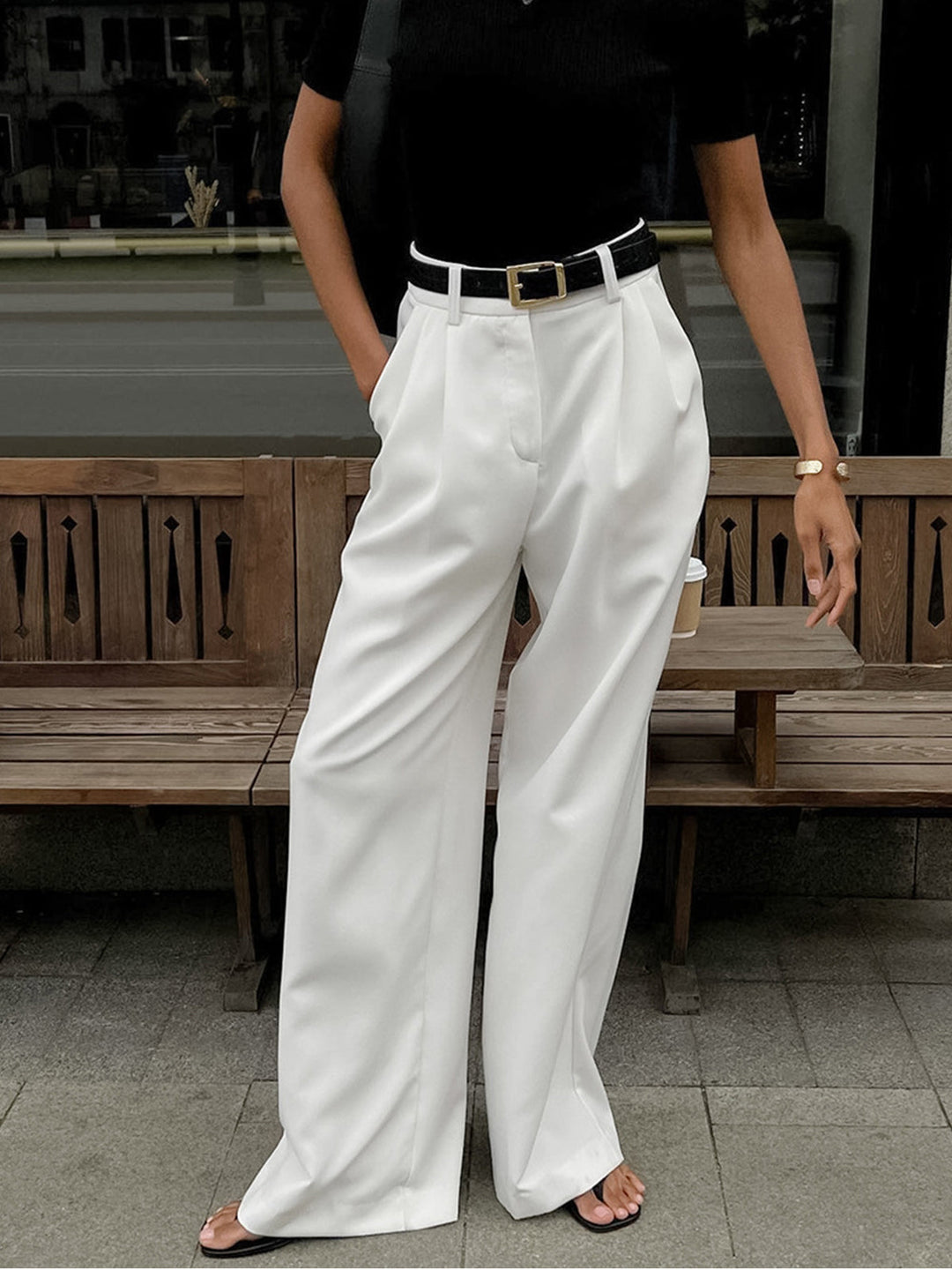 Damen Hose Mit Hoher Taille | Lang